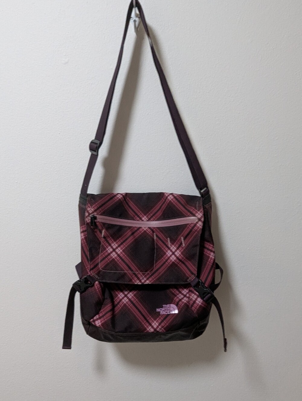 The North Face Plaid Messenger Bag